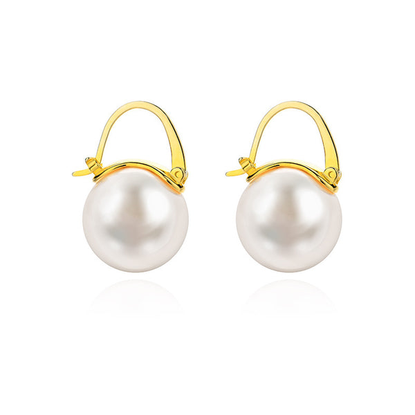 Celina Pearl Earrings Man-made Pearls - Zafari Studio Jewelry