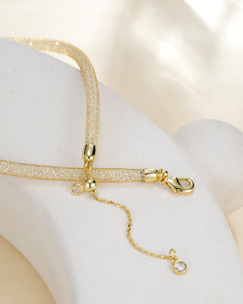 Mesh Chain Necklace, Earrings or Full Set