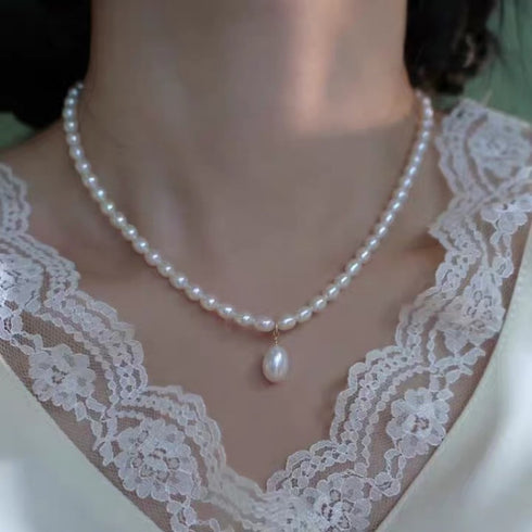 Millet Pearl Beaded Necklace - Zafari Studio Jewelry