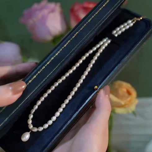 Millet Pearl Beaded Necklace - Zafari Studio Jewelry