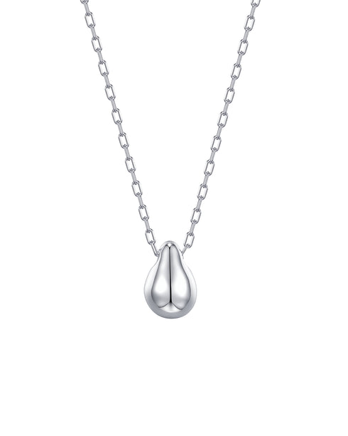 Mini Teardrop Pendant Necklace Sterling Silver