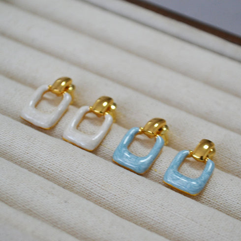 Minimalist Square Earrings - Zafari Studio Jewelry
