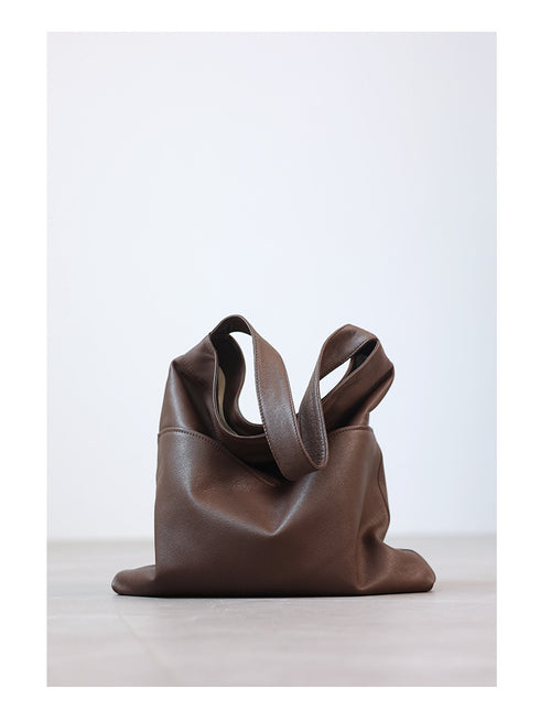 Lilian Genuine Leather Sheepskin Minimalist Style Tote Bag - Zafari Studio Jewelry