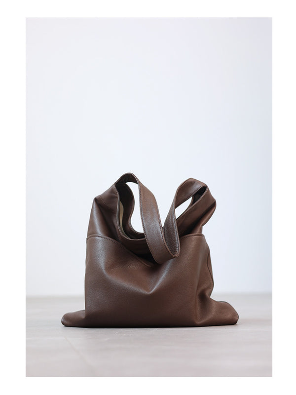 Lilian Genuine Leather Sheepskin Minimalist Style Tote Bag - Zafari Studio Jewelry