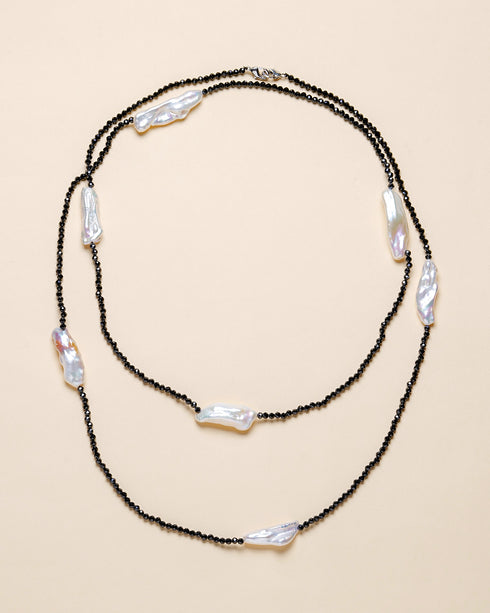 Spinel long necklace