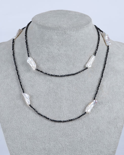 Noir Spinel Pearl Necklace