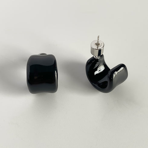 Wide C Hoop Earrings - Zafari Studio Jewelry