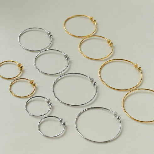 Large Classic Hoop Earrings - Zafari Studio Jewelry
