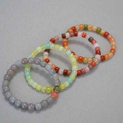 Colored Agate Beaded Bracelet - Zafari Studio Jewelry