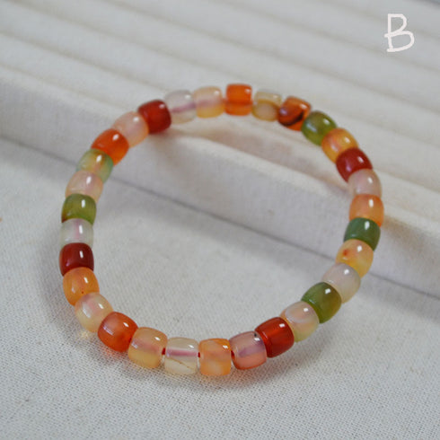 Colored Agate Beaded Bracelet - Zafari Studio Jewelry