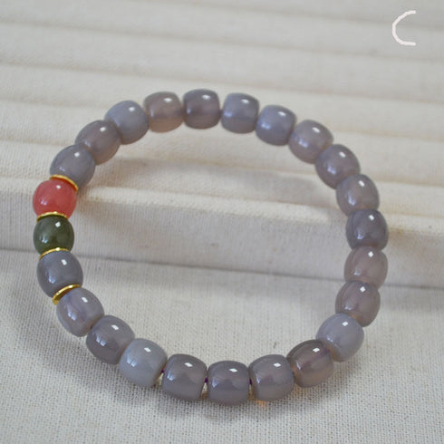 Colored Agate Beaded Bracelet - Zafari Studio Jewelry