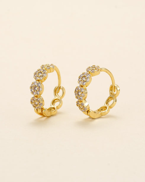 Pave Crystal Hoop Earrings
