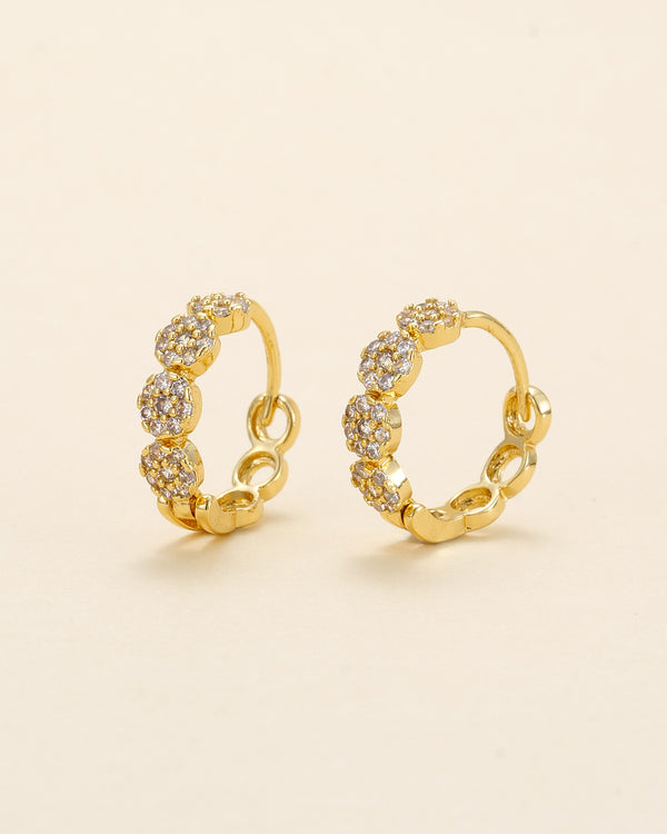 Pave Crystal Hoop Earrings