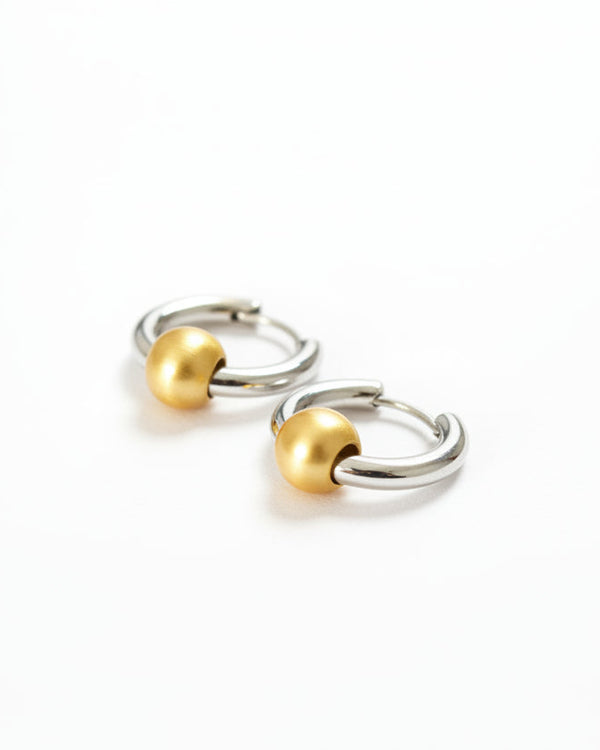 Cats Eye Ball Hoop Earrings - Zafari Studio Jewelry