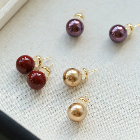 Maillard Pearl Ear Stud Earrings - Zafari Studio Jewelry