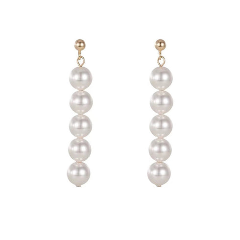 Stylish Pearls Gold Earrings - Zafari Studio Jewelry