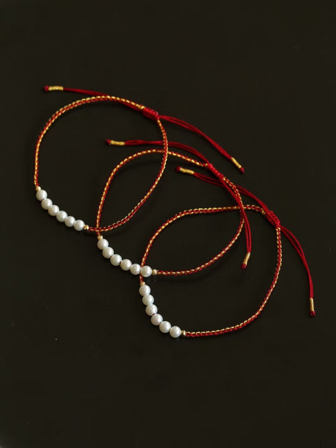 Mini Baby Freshwater Pearl Weave Bracelet - Zafari Studio Jewelry