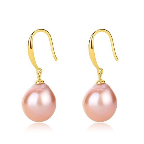 Teardrop Barqoue Pearl Hook Earrings - Zafari Studio Jewelry