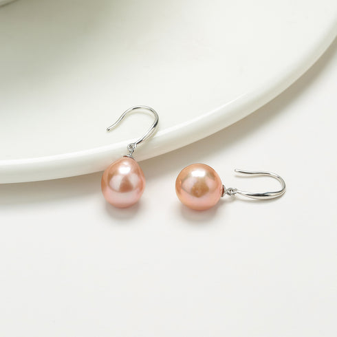 Teardrop Barqoue Pearl Hook Earrings - Zafari Studio Jewelry
