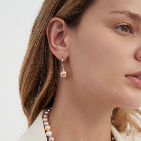 Teardrop Barqoue Pearl Hook Earrings - Zafari Studio Jewelry