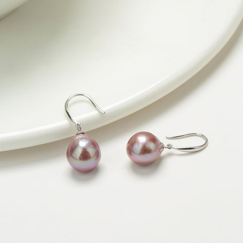Teardrop Barqoue Pearl Hook Earrings - Zafari Studio Jewelry