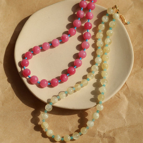 Natural Stones Beads Necklace - Zafari Studio Jewelry