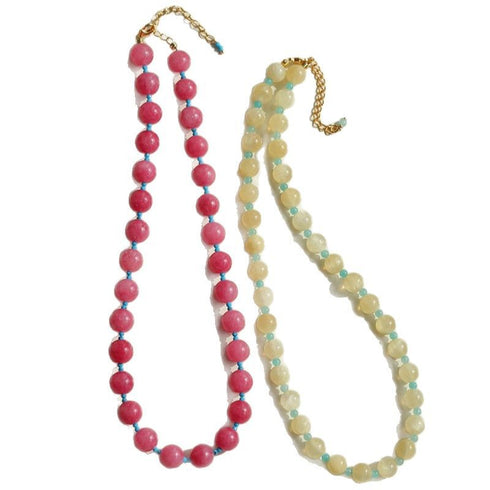 Natural Stones Beads Necklace - Zafari Studio Jewelry