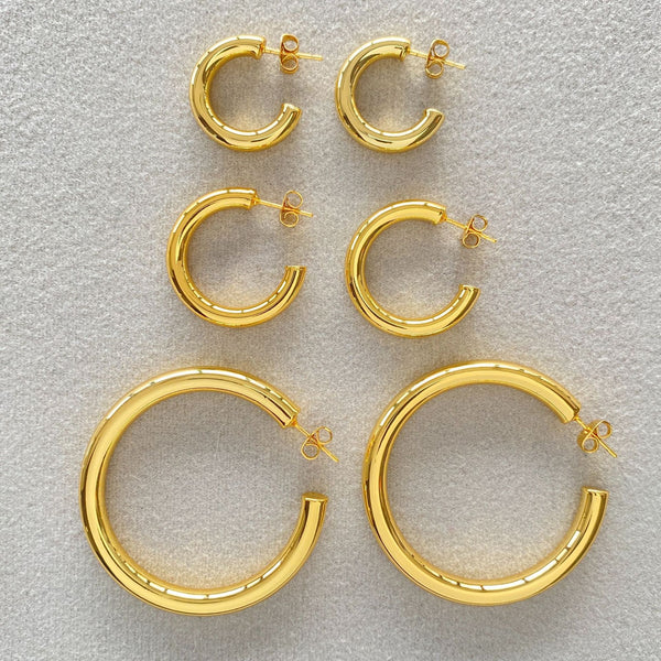 Large Hoop Earrings - Zafari Studio Jewelry