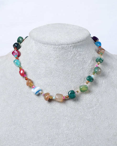 Rainbow Agate Chip Necklace