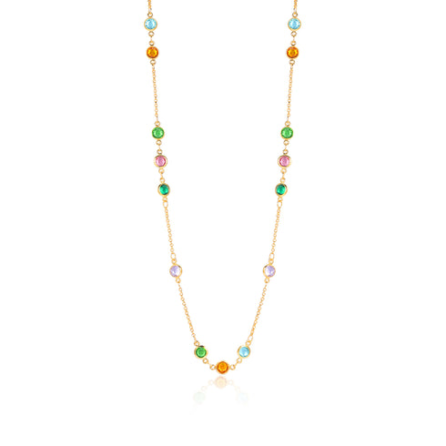 Multicolor Gemstone Necklace - Zafari Studio - Zafari Jewlery