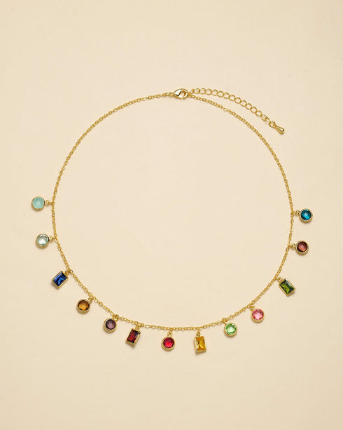 Rainbow Gemstone Necklace