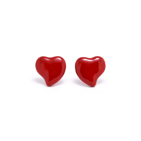 Anglas Red Heart Earrings - Zafari Studio Jewelry