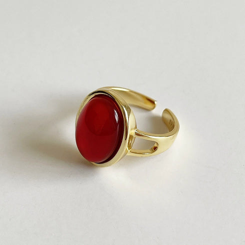 Red Onyx Open Closure Ring - Zafari Studio Jewelry
