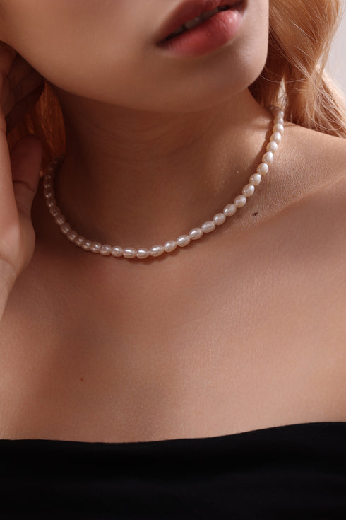 Mini Rice Pearls Beaded Necklace l Bracelet - Zafari Studio - Zafari Jewlery