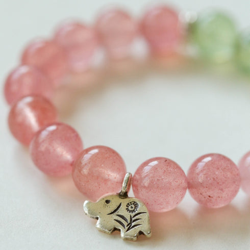 Pink Crystal Beads Bracelet - Zafari Studio Jewelry