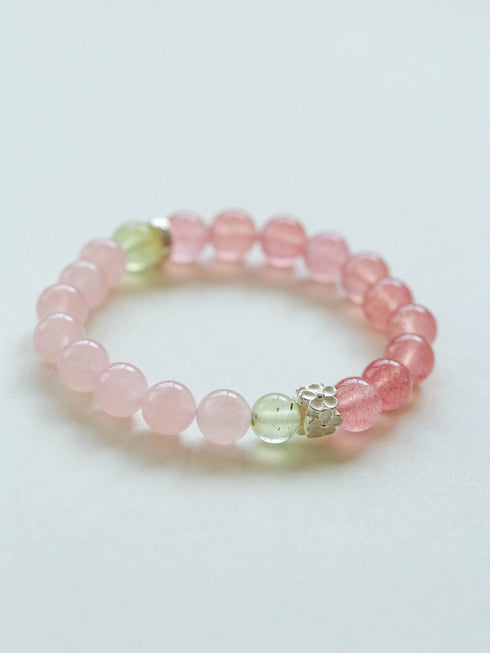 Pink Crystal Beads Bracelet - Zafari Studio Jewelry