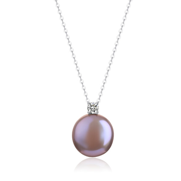 Sasha Coin Baroque Pearl Pendant Necklace - Zafari Studio Jewelry