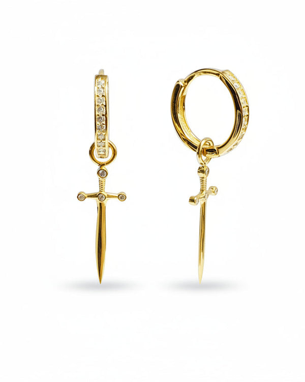 Cool Sword Hoop Earrings - Zafari Studio Jewelry