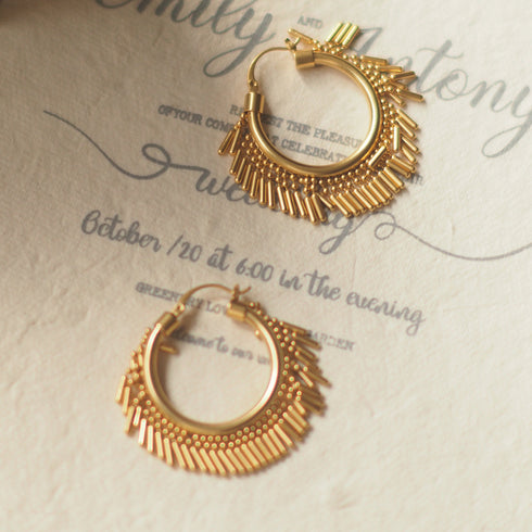 Vintage Hoop Tessel Earrings - Zafari Studio Jewelry