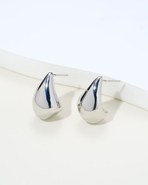 Teardrop Gold Stud Earrings - Earrings | ZAFARI Studio Jewelry