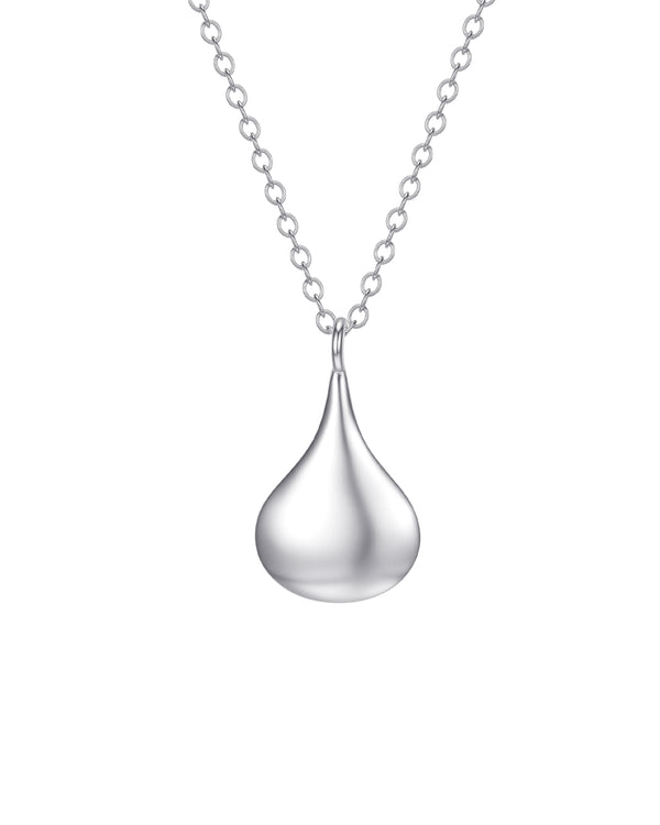Teardrop Pendant Necklace Sterling Silver