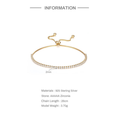 Tennis Bracelet with AAAAA Zirconia - Zafari Studio Jewelry