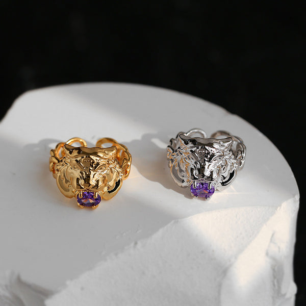 Animal-Tiger Ring - Zafari Studio Jewelry