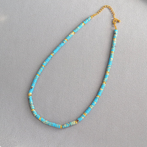 Turquoise Bead Necklace - Zafari Studio Jewelry