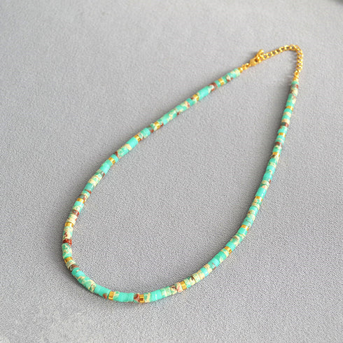 Turquoise Bead Necklace - Zafari Studio Jewelry