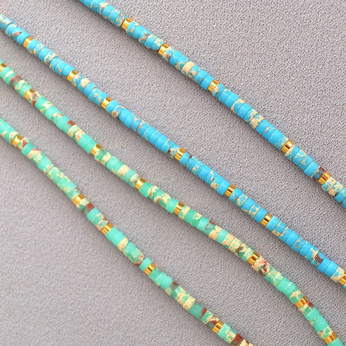Turquoise Bead Necklace - Zafari Studio Jewelry