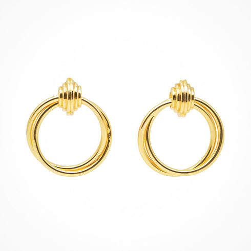 Twisted Soul Gold Hoop Earrings - Zafari Studio Jewelry