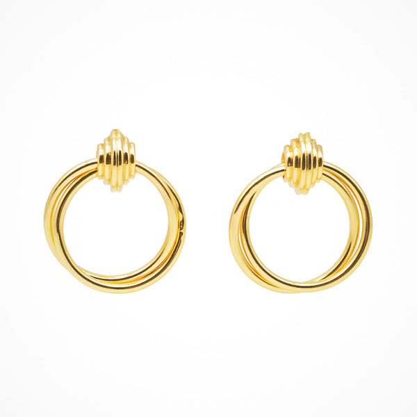 Twisted Soul Gold Hoop Earrings - Zafari Studio Jewelry