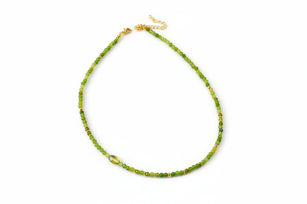 Green Natural Stone Beads Necklace - Zafari Studio Jewelry