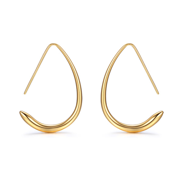 Waterdrop Shape Hoop Earrings - Zafari Studio Jewelry